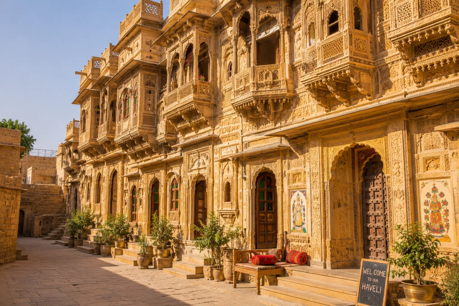 Historic havelis and traditional architecture of Rajasthan