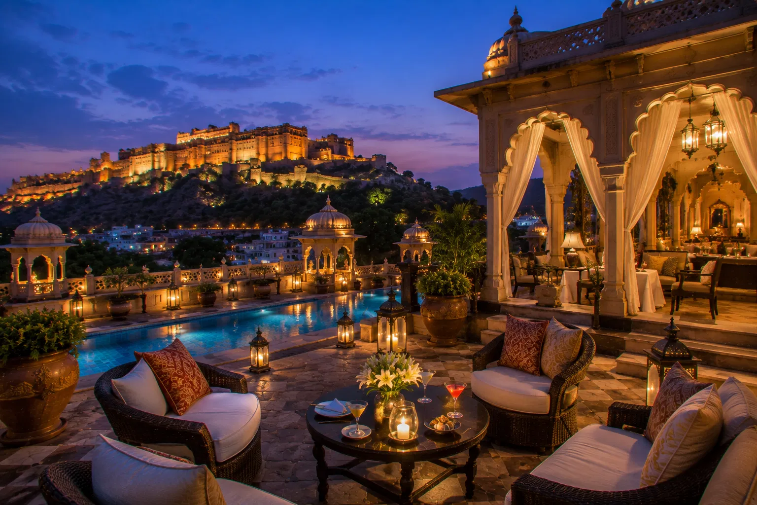 Luxury palace evening experience in Rajasthan