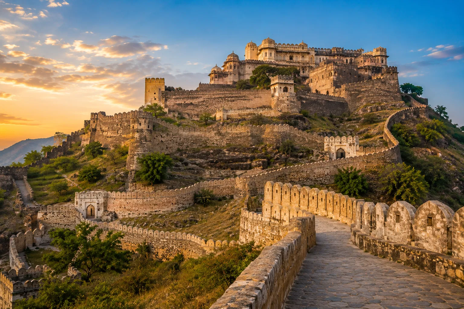 Historic Kumbhalgarh Fort in Rajasthan