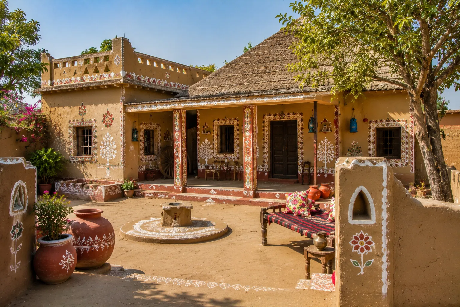 Traditional village home in Rajasthan