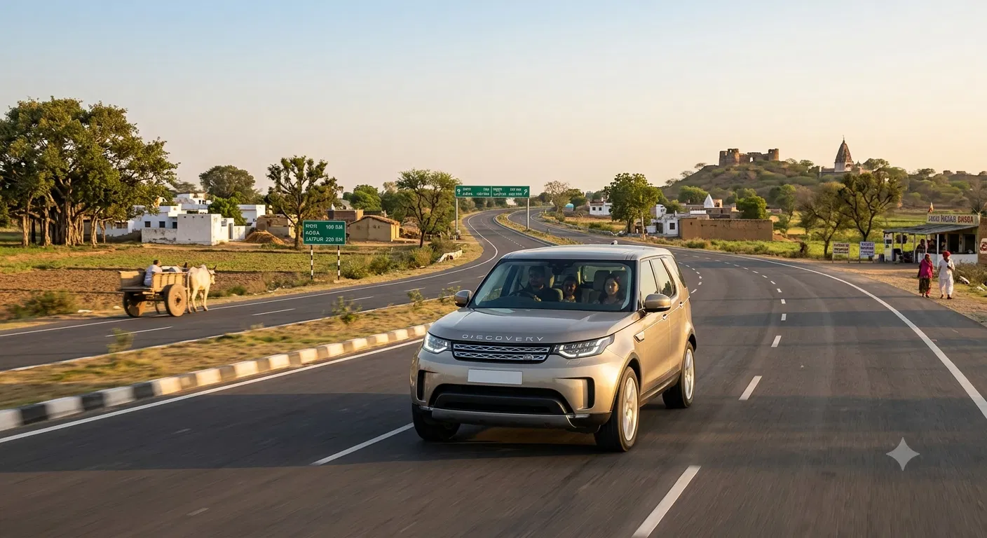 Private chauffeur-driven journey through India