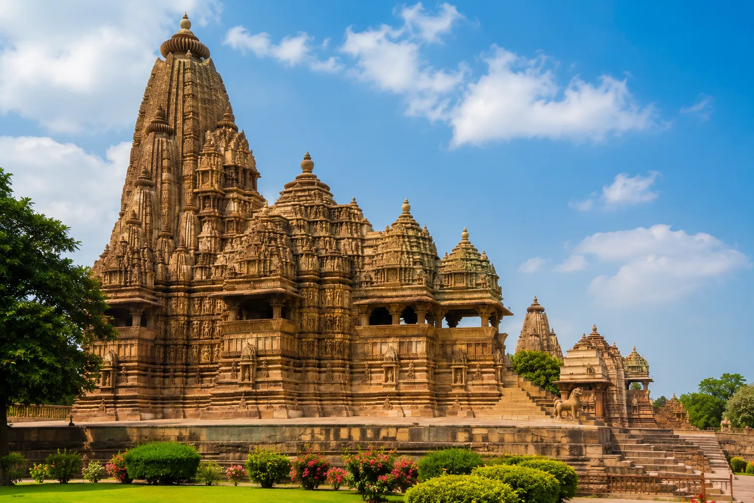 Historic temples of Khajuraho in India