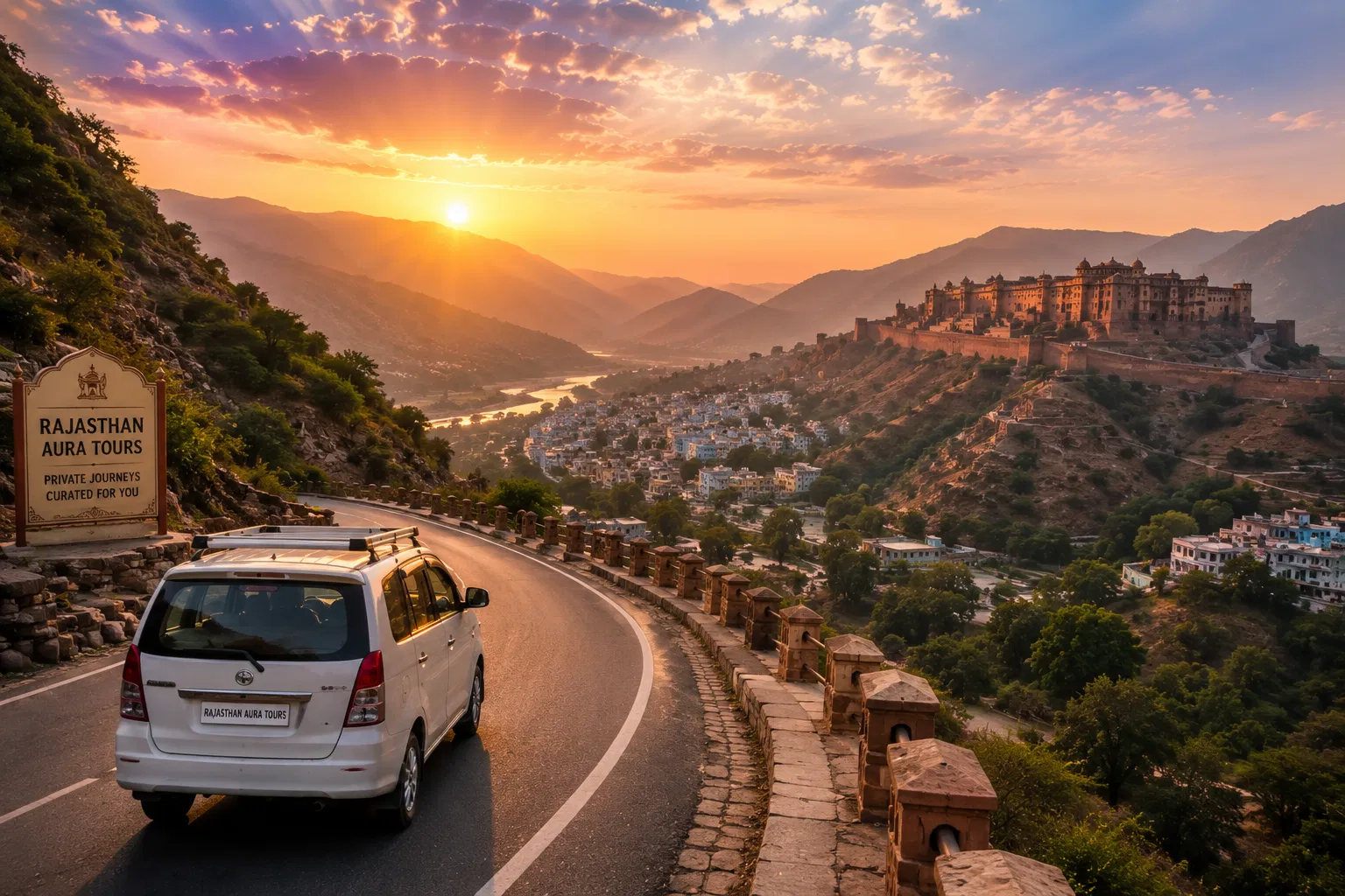 Scenic Rajasthan road journey with private chauffeur