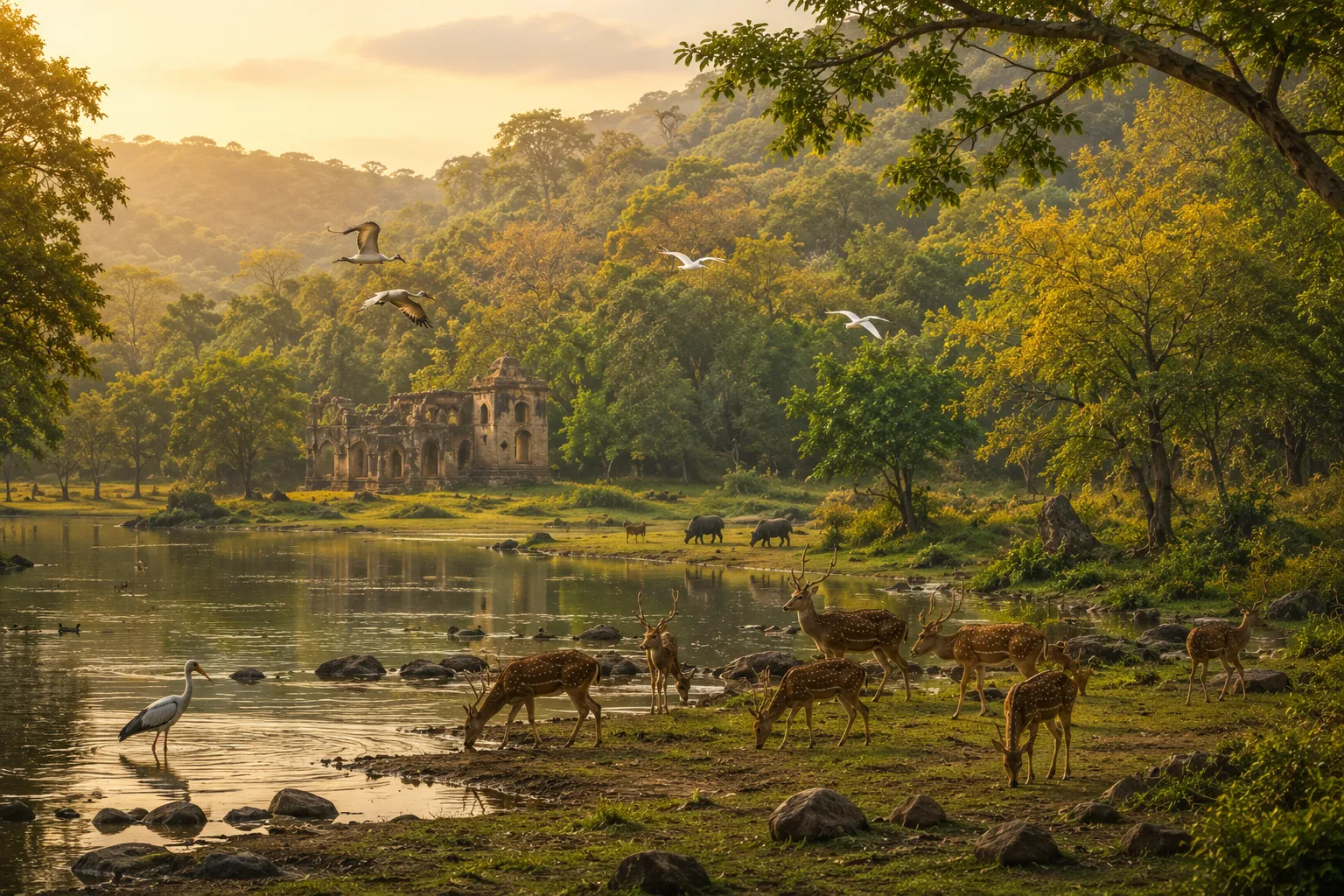 Ranthambore nature and wildlife landscape for a family holiday