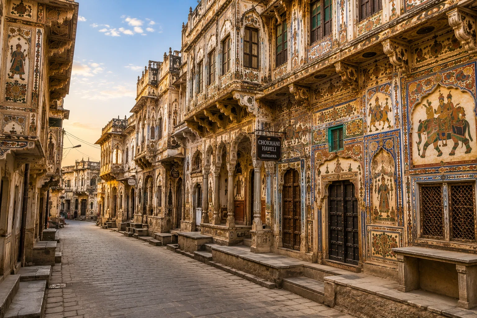 Historic heritage streets and havelis of Shekhawati Rajasthan
