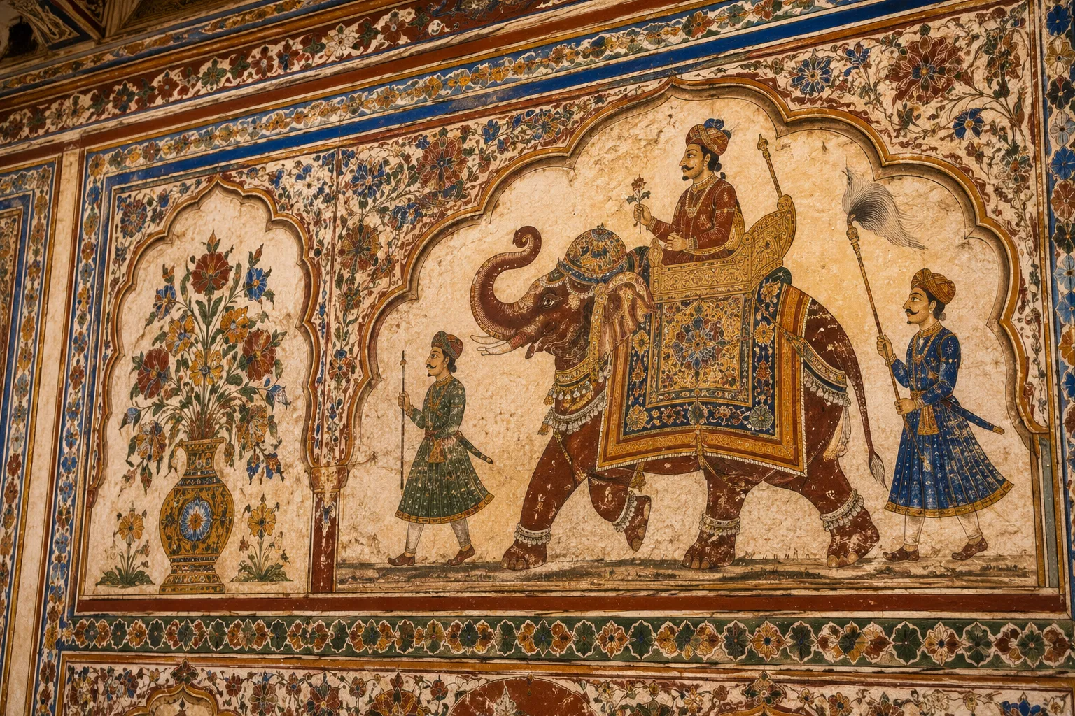 Traditional fresco artwork of Shekhawati Rajasthan